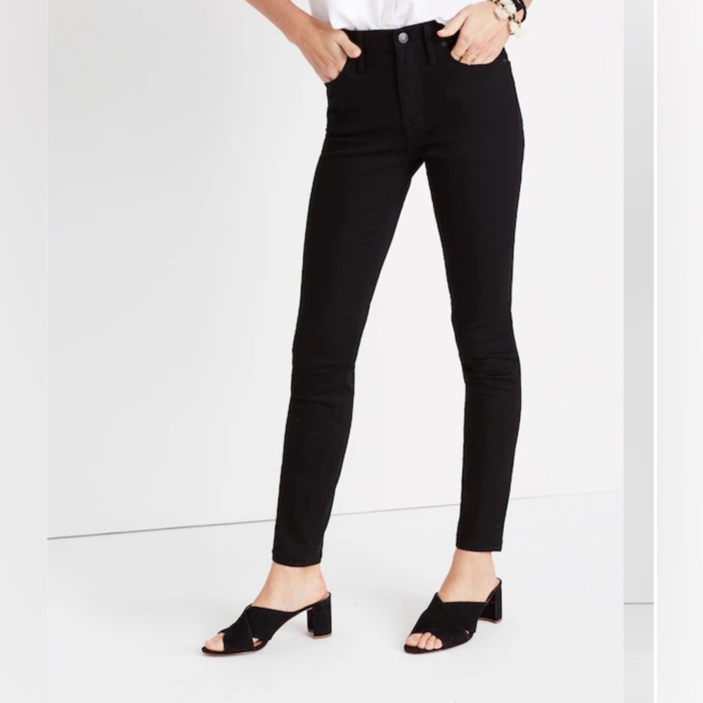 Madewell Women's Black 9" Mid-Rise Skinny Jeans